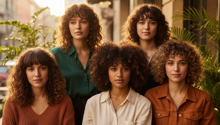 25 Curly Hair with Bangs Ideas for Women Over 20