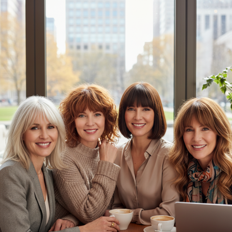 20 Hairstyles with Fringe That Flatter Older Women Over 50