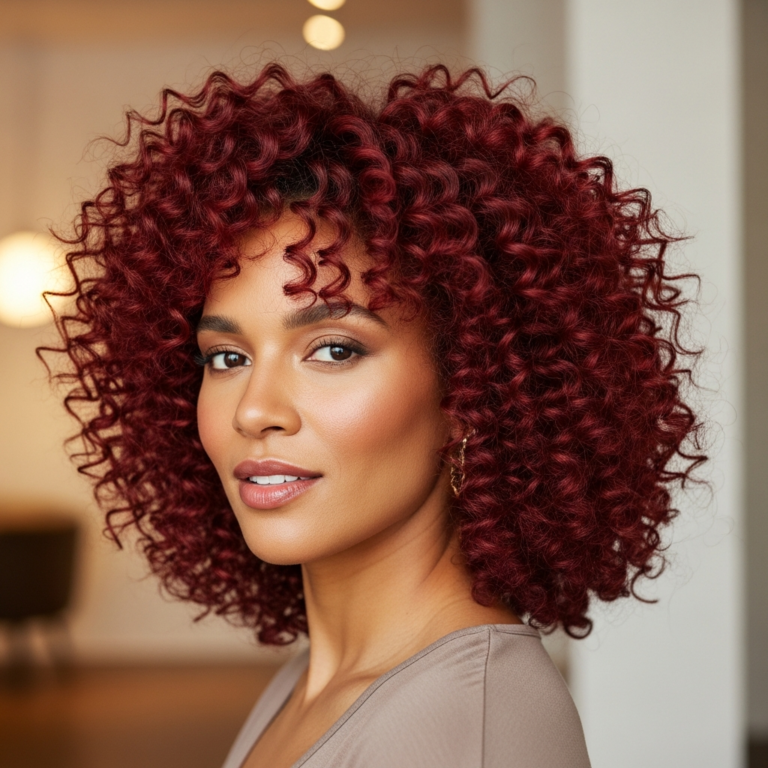 20 Hair Colors for Curly Hair That Shine on Women Over 20