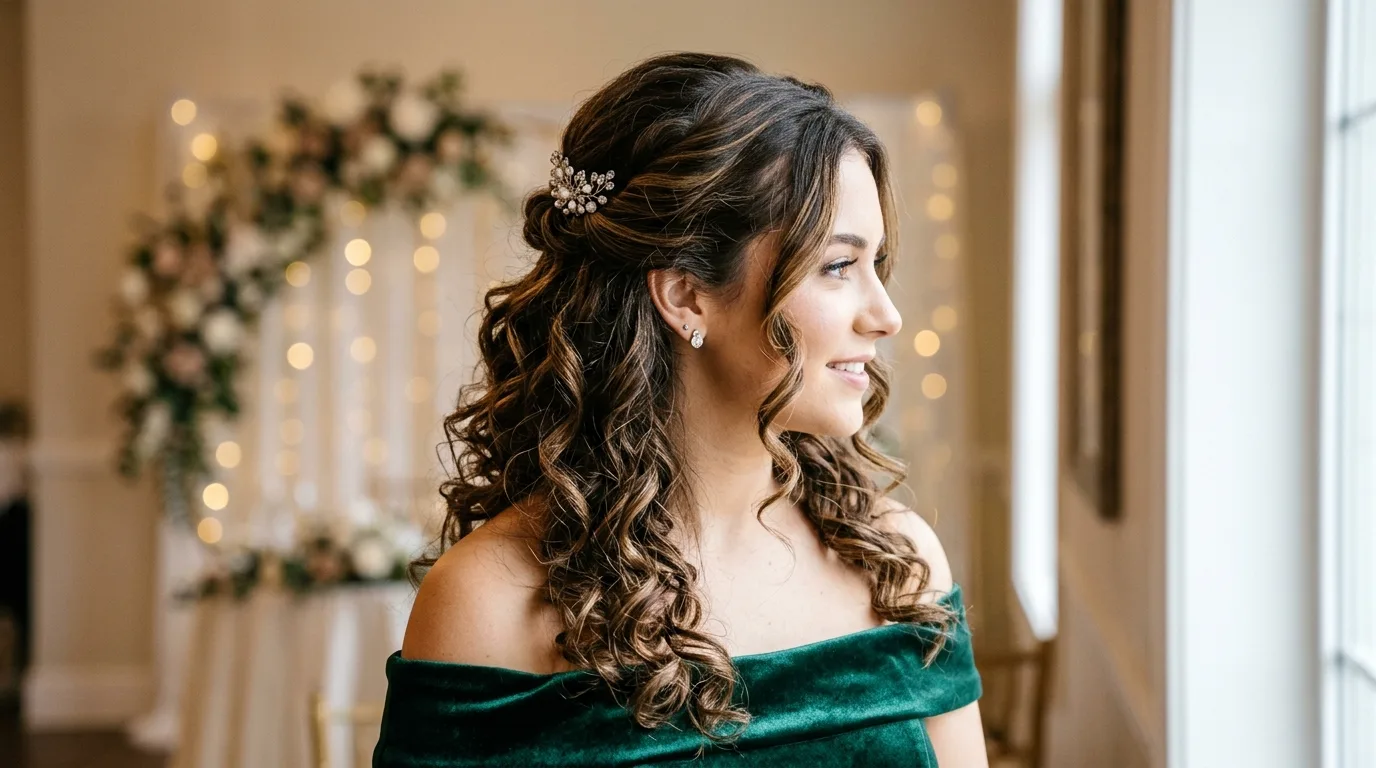 Half Up Half Down Curls