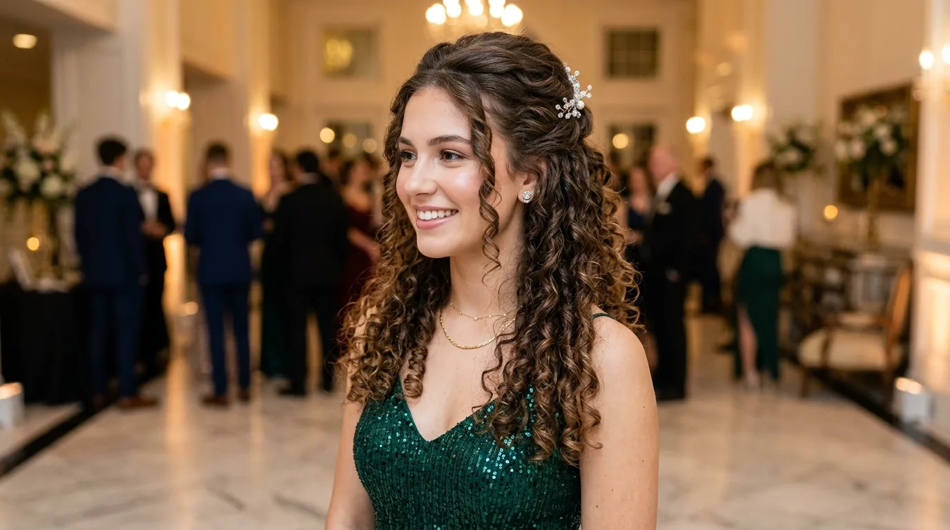 Half Up Half Down Curls