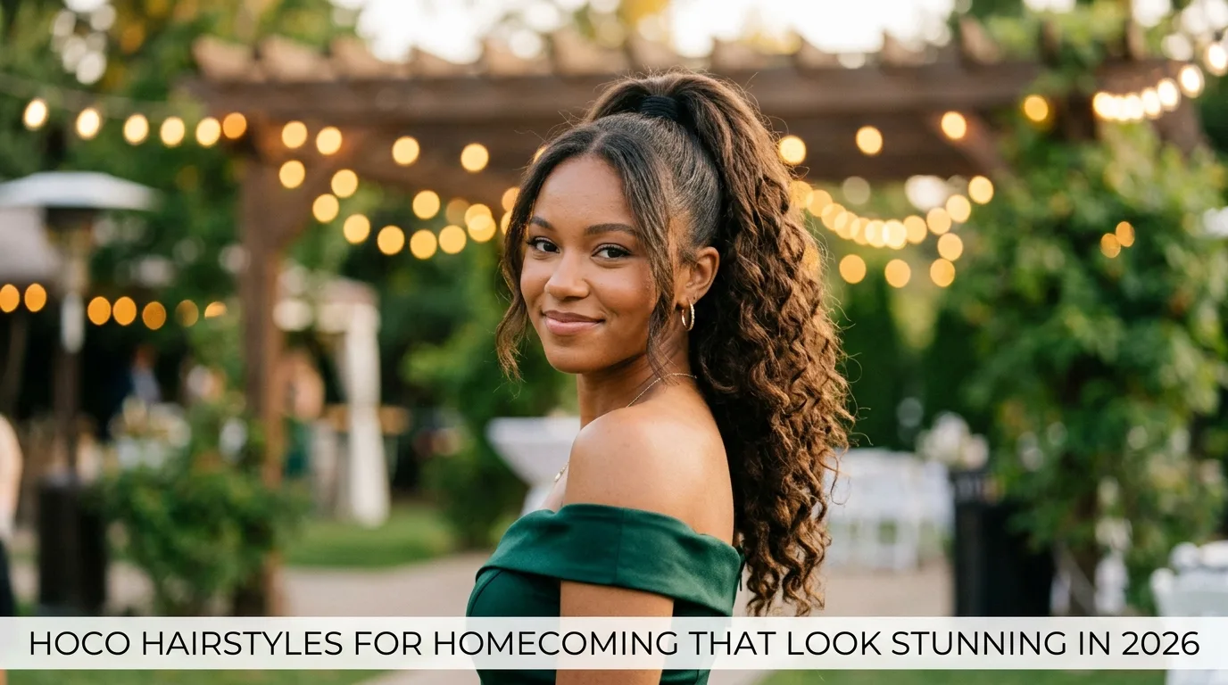 High Ponytail With Curls
