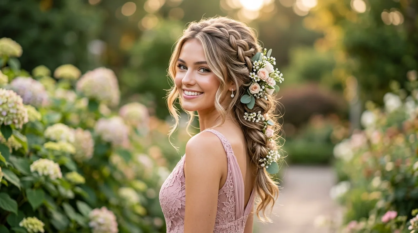 Floral Romantic Hairstyle