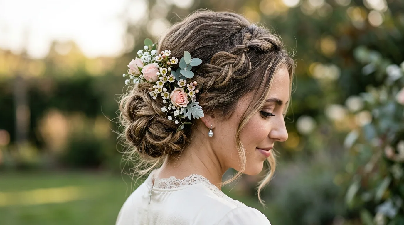 Romantic Floral Hairstyle